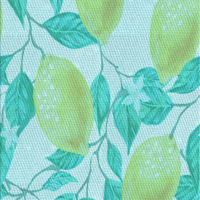 Patterned Aquamarine Green Rug, pat3539lblu
