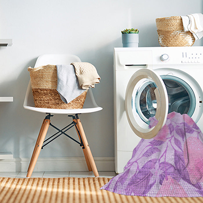 Machine Washable Transitional Purple Rug in a Washing Machine, wshpat3539pur