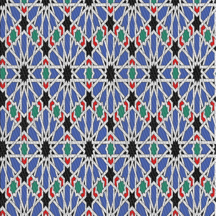 Patterned Light Steel Blue Novelty Rug, pat353