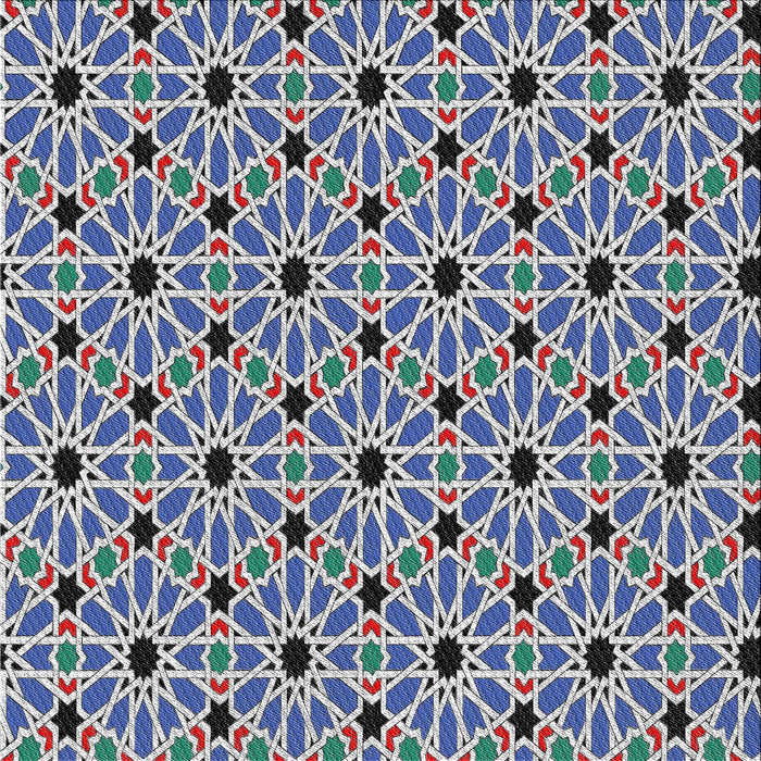 Square Patterned Light Steel Blue Novelty Rug, pat353