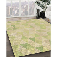 Patterned Metallic Gold Rug, pat354brn