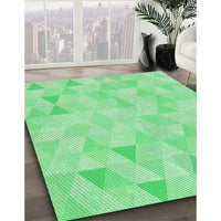 Patterned Green Rug, pat354grn