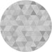 Square Patterned Dark Gray Rug, pat354gry