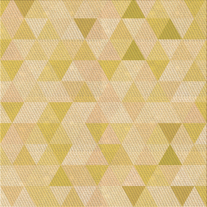 Round Patterned Yellow Rug, pat354org