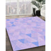Patterned Purple Mimosa Purple Rug in Family Room, pat354pur