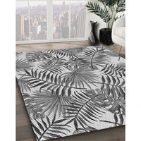 Patterned Platinum Silver Gray Rug, pat3540gry