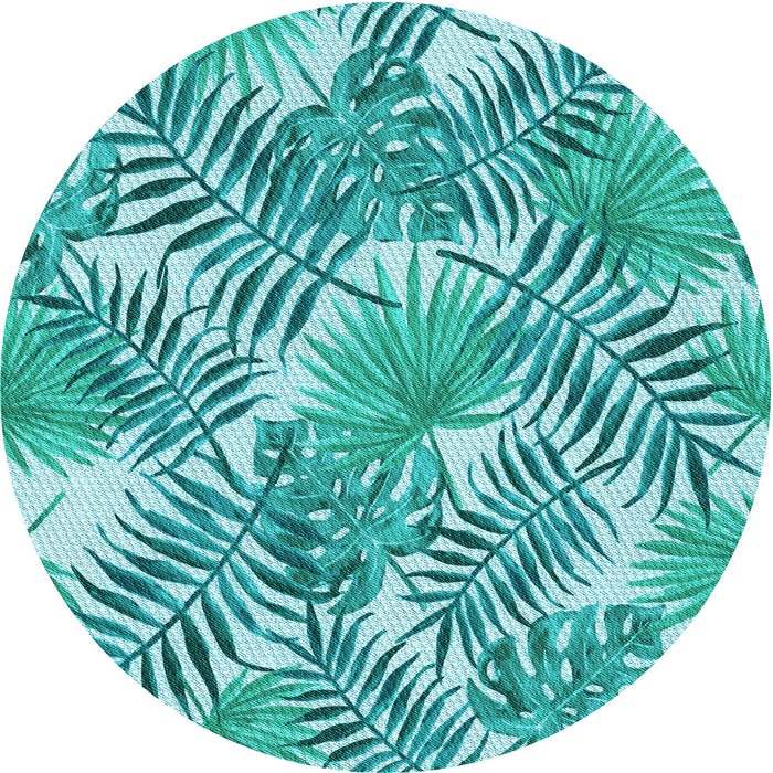 Square Machine Washable Transitional Light Sea Green Rug in a Living Room, wshpat3540lblu