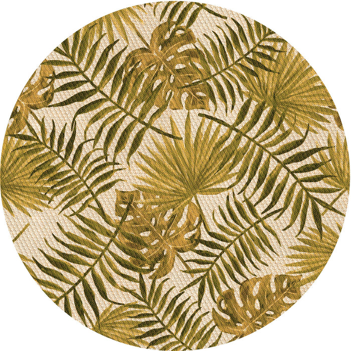 Square Patterned Dark Bisque Brown Rug, pat3540org