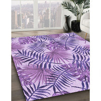 Patterned Purple Violet Purple Rug, pat3540pur