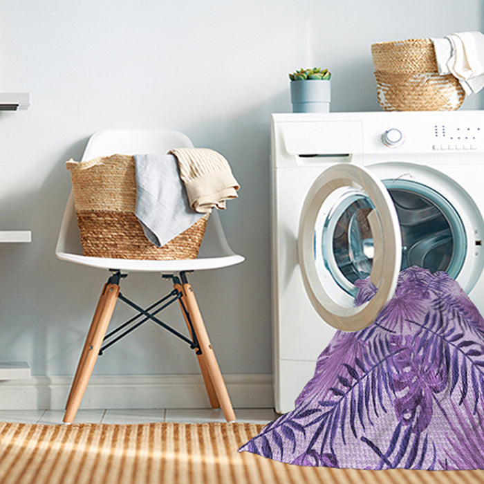Machine Washable Transitional Purple Violet Purple Rug in a Washing Machine, wshpat3540pur