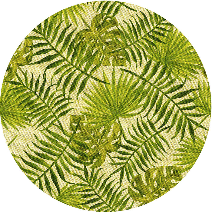 Square Patterned Bold Yellow Rug, pat3540yw