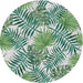 Sideview of Patterned Pine Green Novelty Rug, pat3540