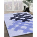 Machine Washable Transitional Blue Rug in a Family Room, wshpat3541blu