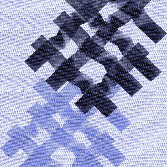 Patterned Blue Rug, pat3541blu