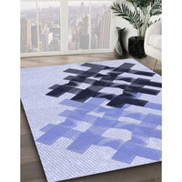 Patterned Blue Rug, pat3541blu