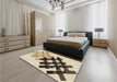 Patterned Golden Blonde Gold Rug in a Bedroom, pat3541brn