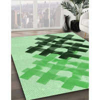 Patterned Green Rug, pat3541grn