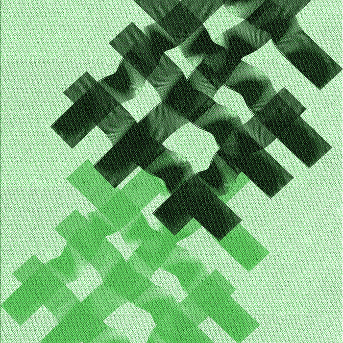 Patterned Green Rug, pat3541grn