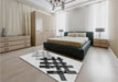 Patterned Smokey Gray Rug in a Bedroom, pat3541gry