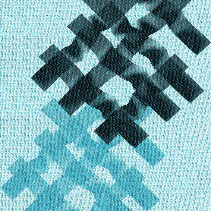 Patterned Deep-Sea Green Rug, pat3541lblu