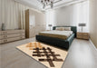 Patterned Light Brown Rug in a Bedroom, pat3541org