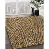 Patterned Golden Gold Rug, pat3542brn