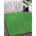 Patterned Green Rug in Family Room, pat3542grn