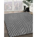 Machine Washable Transitional Dark Gray Rug in a Family Room, wshpat3542gry