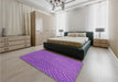 Patterned Purple Rug in a Bedroom, pat3542pur