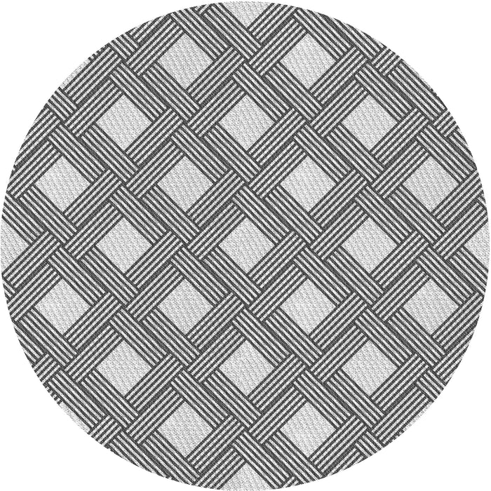 Square Patterned Gray Rug, pat3543gry