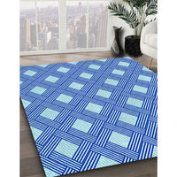 Patterned Blue Rug, pat3543lblu