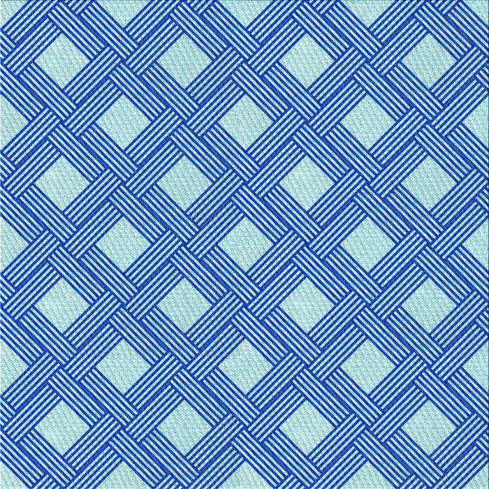 Round Patterned Blue Rug, pat3543lblu