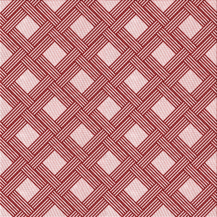 Round Patterned Red Rug, pat3543rd