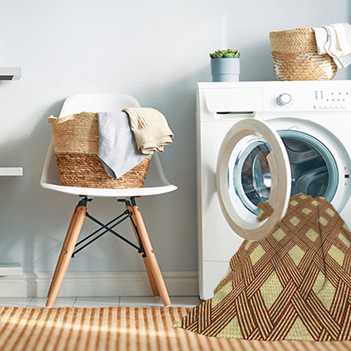 Machine Washable Transitional Red Rug in a Washing Machine, wshpat3543yw