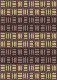 Machine Washable Transitional Bakers Brown Rug, wshpat3544brn