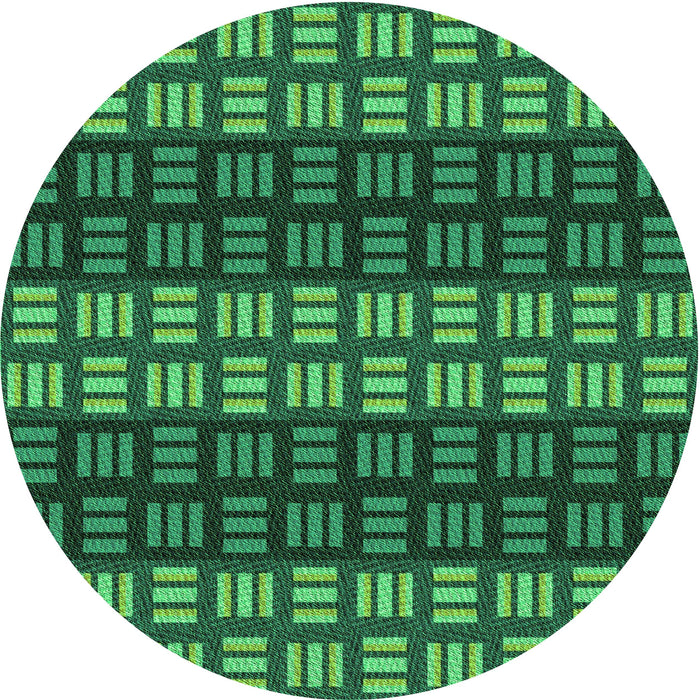 Square Patterned Deep Teal Green Rug, pat3544grn
