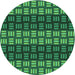 Square Patterned Deep Teal Green Rug, pat3544grn