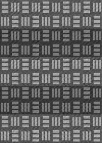 Machine Washable Transitional Dark Gray Black Rug, wshpat3544gry