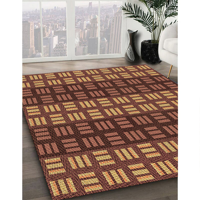 Machine Washable Transitional Orange Rug in a Family Room, wshpat3544org