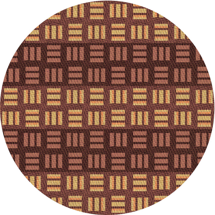 Square Patterned Orange Rug, pat3544org