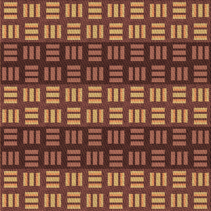 Round Patterned Orange Rug, pat3544org