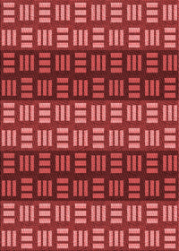 Machine Washable Transitional Red Rug, wshpat3544rd