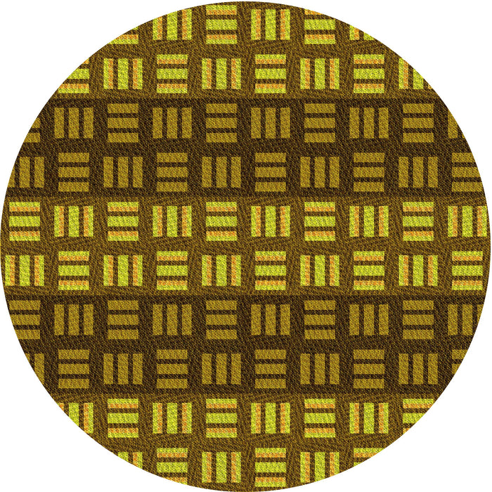 Square Patterned Orange Gold Rug, pat3544yw
