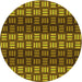 Square Patterned Orange Gold Rug, pat3544yw