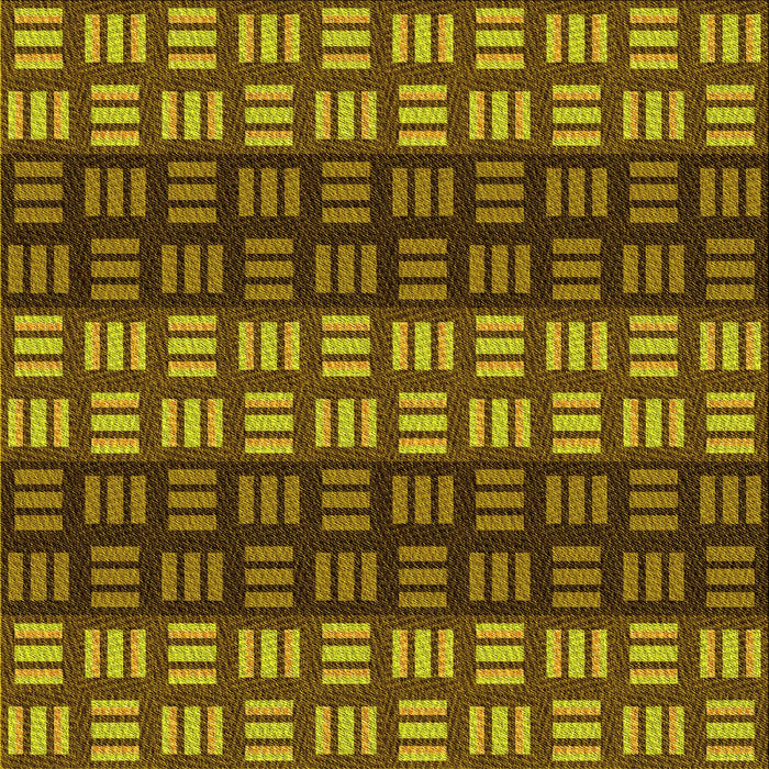 Round Patterned Orange Gold Rug, pat3544yw