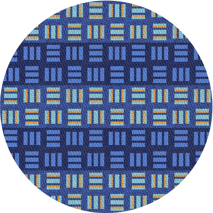 Square Machine Washable Transitional Iceberg Blue Rug, wshpat3544