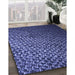 Machine Washable Transitional Light Slate Blue Rug in a Family Room, wshpat3545blu