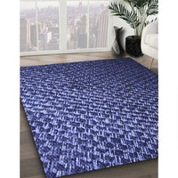 Patterned Light Slate Blue Rug, pat3545blu