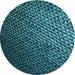 Square Patterned Dark Turquoise Green Rug, pat3545lblu