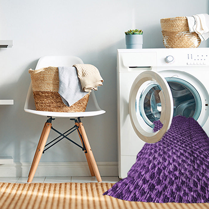Machine Washable Transitional Purple Rug in a Washing Machine, wshpat3545pur